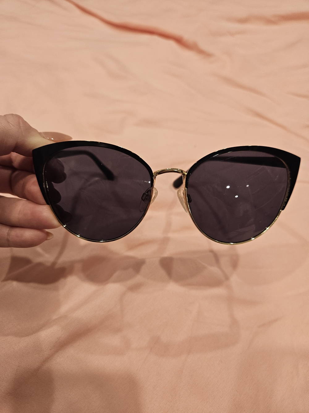 Cat-Eye Black & Gold Women’s Sunglasses